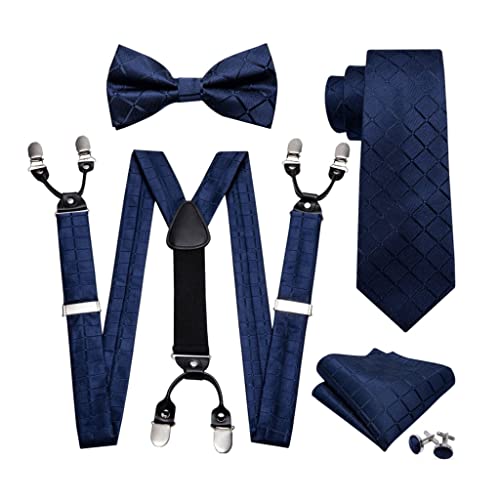 Set de Suspensores, Corbata y Pañuelo en Seda para Hombre miniatura 1