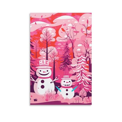 Impression sur toile bonhomme de neige QMNLKH pour habiller un mur vide