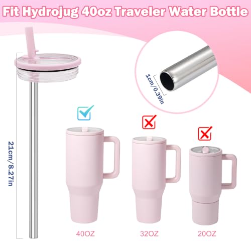 Image of LUCKINEE 3pcs Replacement Straws for HydroJug Traveler Bottle 40oz