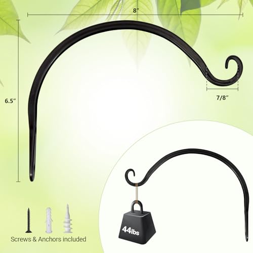image for Mkono 8 Inch Plant Hangers Hanging Plant Bracket Wall Post Hooks Indoo