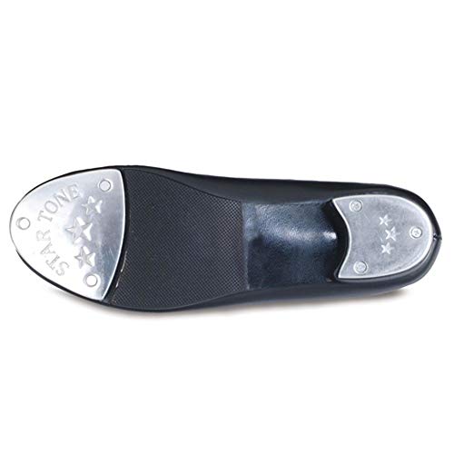 Danshuz Little Girls Black Lace Up Non Skid Tap Shoes Size 123