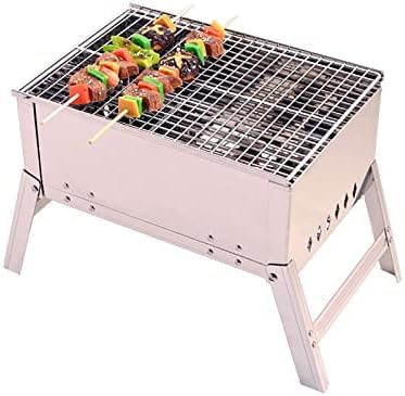 Przenośny grill na zewnątrz, składany grill na węgiel drzewny na kemping, pikniki i imprezy na plaży