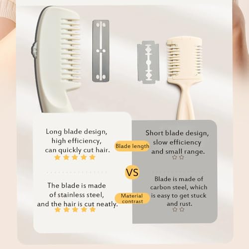 Peine para cortar cabello 3 en 1 ajustable, 2 piezas miniatura 4