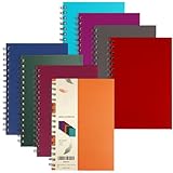 EOOUT 8 Pack Spiral Notebook, Hardcover A5 Notebooks, College Ruled Spiral Journals, Assorted Jewel Tone Colors, 160 Pages, 5.5'x8.5', for Work, School, Gifts