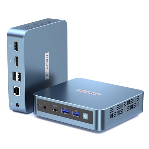 PELADN WI-6 Mini PC 12th Gen N100 (bis zu 3 4 GHz) 16 GB DDR4 RAM 512 GB M.2 SSD Triple 4K Display HD Type-C USB3.2 WiFi5 BT4.2 für Zuhause/Büro/Schule