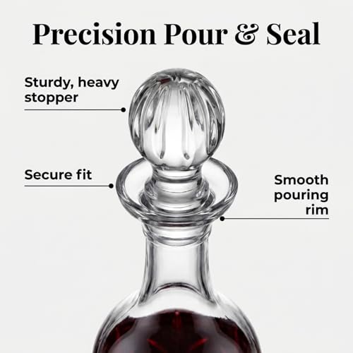 Image of Godinger Wine Decanter, Whiskey Decanter, Dublin Crystal Collection