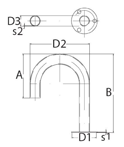 Schwanenhals, 150mm, 51mm