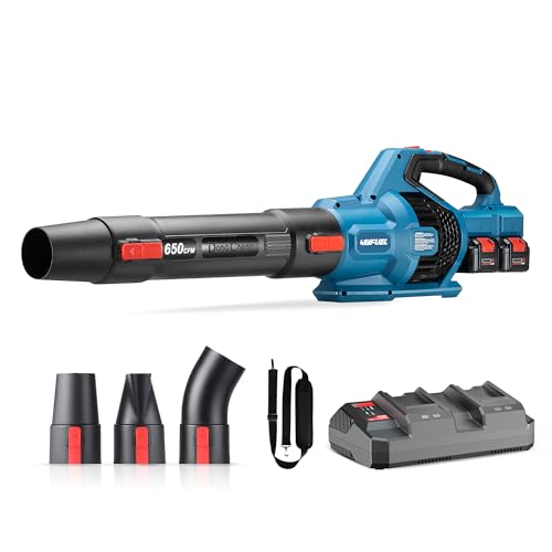 Dong Cheng 650 CFM Brushless Cordless Leaf Blower, 40V Battery