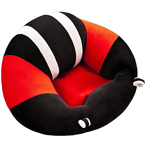 SealSee Baby Support Seat Sofa Plush Soft Animal Shaped Baby Learning to Sit Chair Keep Sitting Posture Comfortable for 3-16 Months Baby (Black)