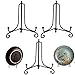 DFGF 3 Pezzi 7 Pollici Espositori per Piatti, Espositori in Ferro, Antiscivolo Supporti per Cavalletto in Ferro Nero per Foto, Cornici per Foto, Piatto Decorativo, Opere d'Arte da Tavolo (Nero)