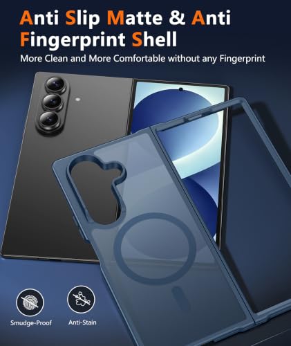 Image of FNTCASE for Samsung Galaxy Z-Fold-8-Ultra Case Samsung Z Fold 7 Matte Case | Compatible with Magsafe, Screen Protector, Anti Yellowing, Military Grade Drop Protection, Shockproof, Translucent Cases