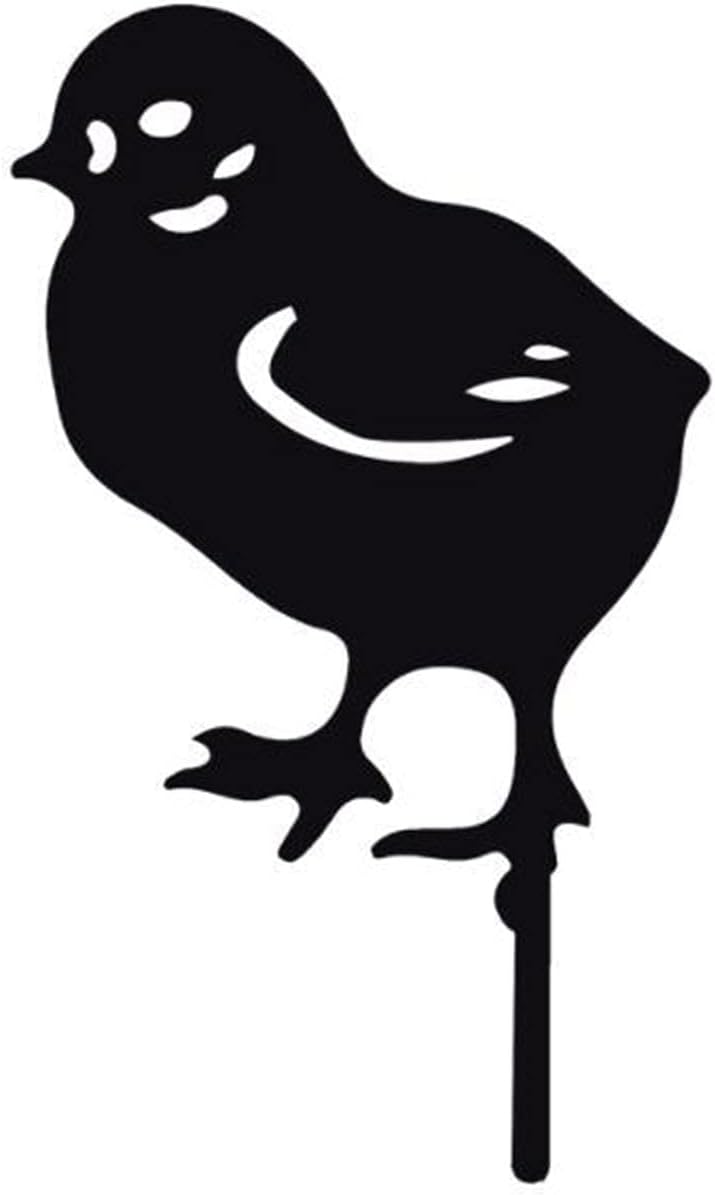 庭の装飾 金属鶏の装飾 中空の鉄 鶏庭のアート飾り 鶏