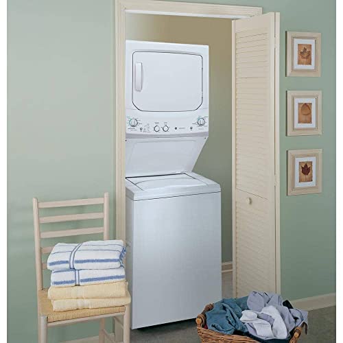 GE GUD27ESSMWW Unitized Spacemaker 3.8 Washer with Stainless Steel Basket and 5.9 Cu. Ft. Capacity Electric Dryer, White - Image 8