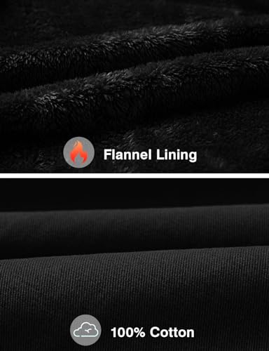 Rdruko Men's Work Jackets Flannel Lined Insulated Cotton Workwear Hooded Winter Coats4