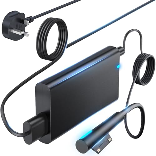 Upgraded Surface Pro Charger - 65W Fast Charging for Microsoft Surface Pro 3-9, Windows Surface Laptop 1-6, Surface Book 1-3, Surface Go Series Power Supply Cord