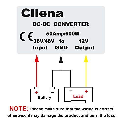 Image of DC Converter Regulator 36V /48V to 12V 50A 600W Waterproof Voltage Reducer DC /DC Power Supply Module Buck Transformer for Golf Cart