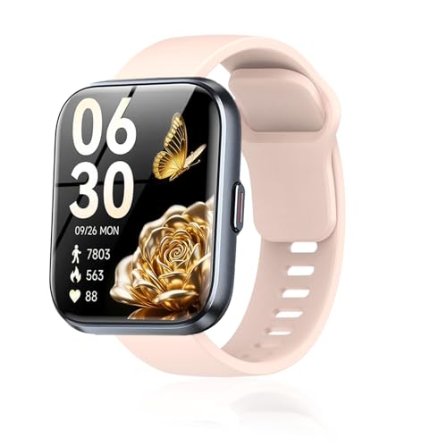 Correa de silicona para reloj Hingso ID208 Plus rosa miniatura 1