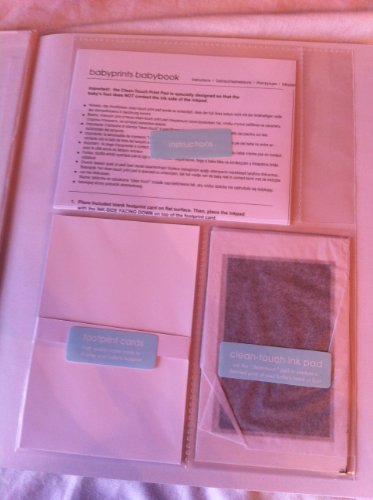 Pearhead Babybook Records and Moments with Footprint - Gray & Yellow Rocking Horse