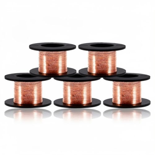 5 unids 0.1mm Alambre de Imán Esmaltado Alambre de Soldadura de Cobre Alambre Esmaltado cobre esmaltado Reparación Longitud del Cable 12m