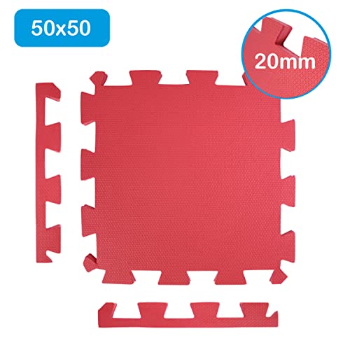 Kit 12 Tapete Tatame EVA Colorido 50x50x2cm 20mm