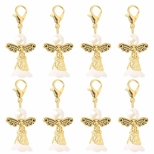 HERZONE Lot de 40 pendentifs ange gardien, petits anges gardiens, cadeaux d'invités, mariage, baptême, confirmation, anniversaire, faits à la main, cadeau...
