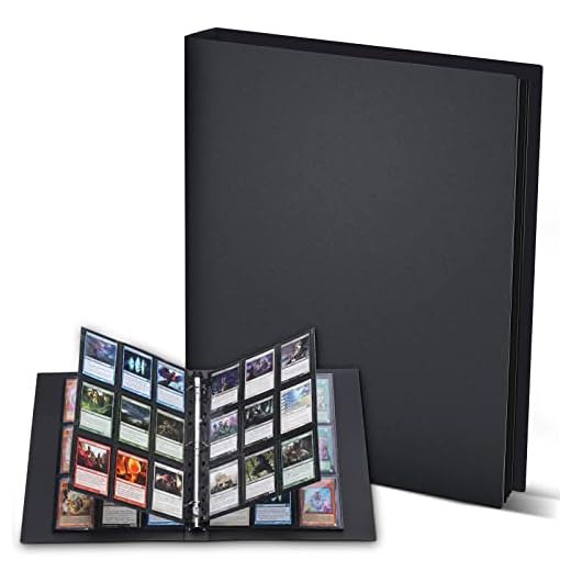 Lictin Sammelkarten Alben 540 Pockets Transparent Sammelkarten 30 Seiten Pro 18 Pocket Leere Sammelmappe Kartenhalter mit Wasserdichte Schwarzer Buchdeckel