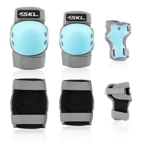 SKL Knee Pads for Kids, Elbow and Knee Pads Kids 6-13, Toddler 3 in 1 Protective Gear Set with Wrist Guards, Adjustable Strap for Skating Scooter Bike Riding Skateboard Cycling Rollerblading - Thumbnail 3