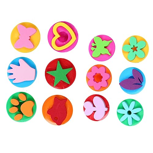 CLISPEED 2juego Sello De Graffiti Divertido Para Herramientas De Dibujo Diy Rodillo De Tinta Juguete Educativo Para Pintar Colores Aleatorios