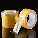 Heavy-Duty Yellow Double-Sided Tape with Mesh Fiber – Strong Hold Transparent Adhesive for Walls, Glass, Metal, Wood & Crafts, Indoor/Outdoor Use(3cm*10m)