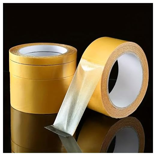 Heavy-Duty Yellow Double-Sided Tape with Mesh Fiber - Strong Hold Transparent Adhesive for Walls, Glass, Metal, Wood & Crafts, Indoor/Outdoor Use(3cm*10m)
