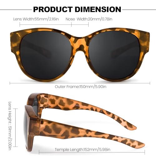 Image of Trysee Polarized Fit Over Sunglasses for Women
