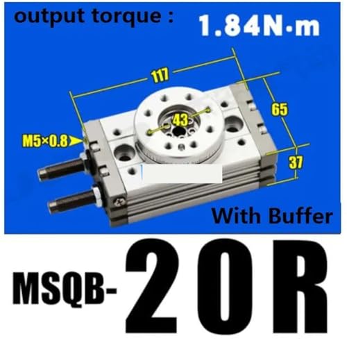 Vérin pneumatique rotatif type MSQB pour la manipulation précise de pièces sur poste d'assemblage