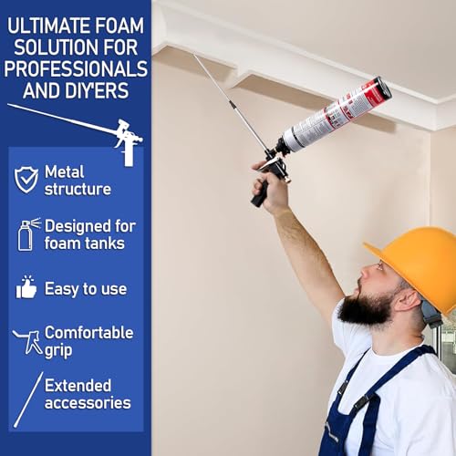Image of No cleaning foam gun, can extend the tube to 35mm, black long tube can be reused (1)