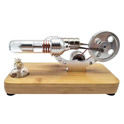 Sunnytech Sunnytech Hot Air Stirling Engine Single Flywheel Education Toy Electricity Power Generator M14-03-