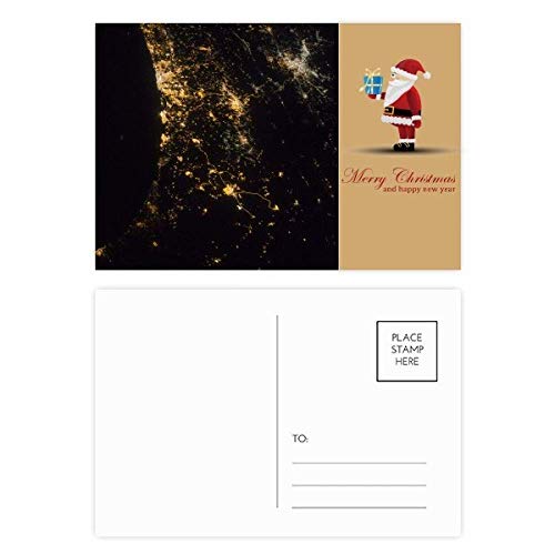 Cartes postales Overlooking America Night avec Père Noël lot de 20 pièces pour correspondance