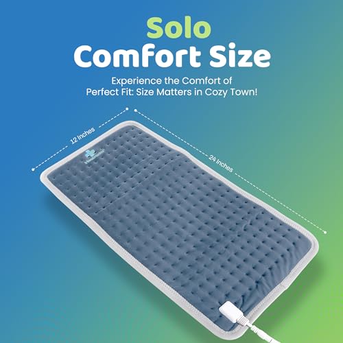 Image of Heatronics Electric Heating Pad XL | Large Heating Pad for Back & Period Pain Relief | 3 Heat Levels | ThermoLock Control | TheraFlex 6-Layer Build | ISO 13485 & CDSCO Certified | 1-Year HeatCare Warranty