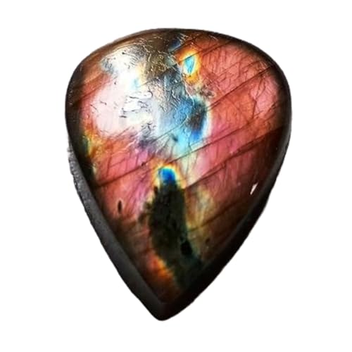Labradorite violette rare en cabochon poire de qualité supérieure pour collier DIY