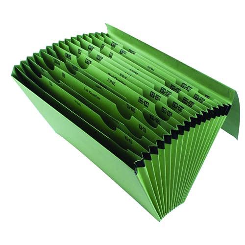 Image of Q-Connect Multipurpose Expanding File Foolscap 16 Pocket Manilla KF04093 + Free FINCHLEY Refill Pen