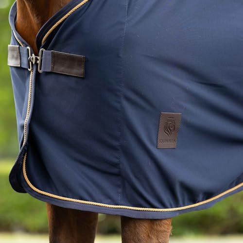 Image of Equinavia Torr Quick Dry Fleece Horse Cooler Blanket Liner with Wither Relief - Navy - 74 in