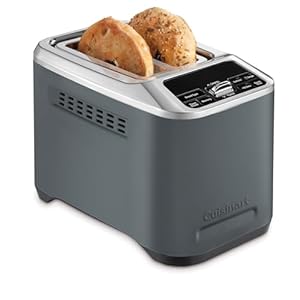 Cuisinart Smart Elite 2-Slice Toaster | Extra-Long Slots for Artisan Bread | Save your Toast Preferences | High-Lift QuickView | Bagel, Single Slice & Defrost Functions | +30sec Toast Boost | Denim