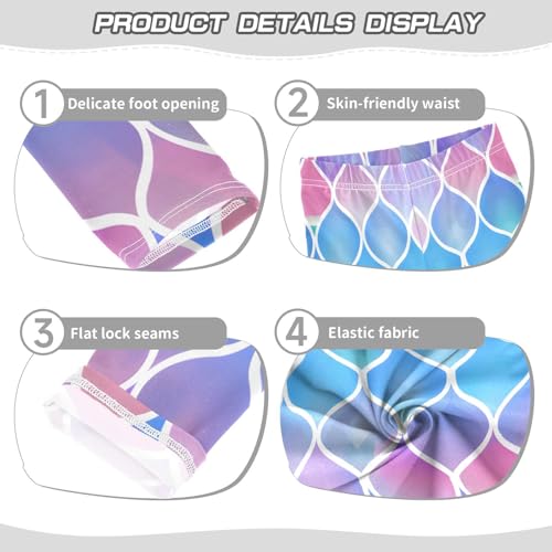 Toddler Girls Leggings Printed Yoga Pants Leggings Rainbow Fish Scale for Kids3