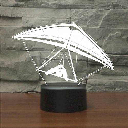 Lámpara de Mesa Noche Ilusión 3D con Control Remoto USB miniatura 2