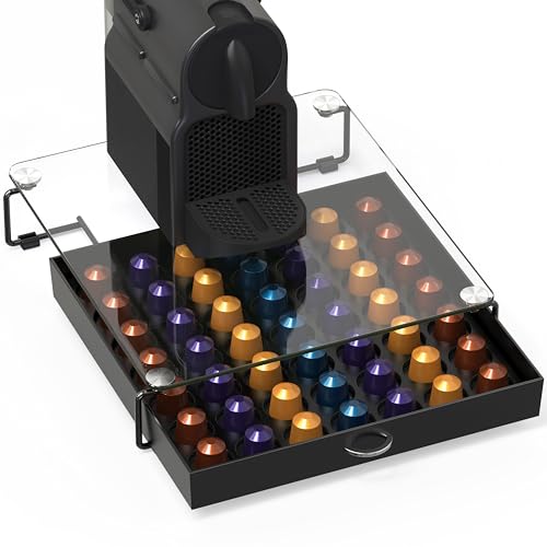 Deco Brothers Tempered Glass Coffee Pod Holder, Fits 49 OriginalLine Pods