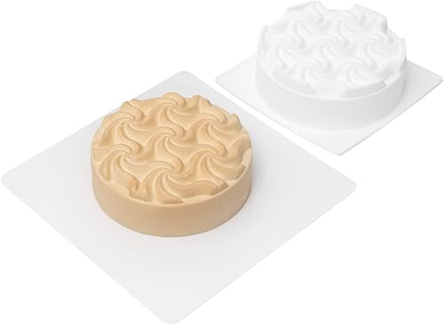 Miniatura 15 de Pastry Tek - Molde cuadrado para magdalenas con 8 cavidades, 1 molde cuadrado listo para horno, flexible, congelable, silicona blanca Petit Four