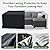 Aoxun Patio Furniture Set with Fire Pit Table, 6 Piece Outdoor Furniture Set with Wicker Ottomans, Rattan Outdoor Sectional Sofa with Thickened Cushion & Waterproof Cover Grey