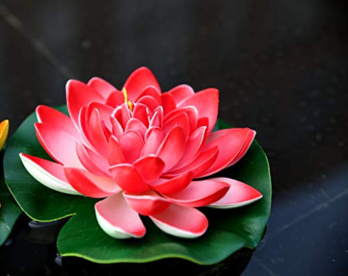 image for NAVAdeal 4PCS 7 Inch Artificial Floating Foam Lotus Flowers for Pool, 