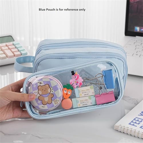 Image of U & U UNIQUE UTILITIES Pencil Pouch for Girls Aesthetic | Large Capacity Pencil Case with Detachable Front Pocket | Cute Pouches for School Girls | Pouch for Stationery (Purple)