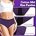 YONVEXO Period Underwear for Women, Cotton Panties Washable& Reusable, 60ML High Leak Proof Underwear, Breathable Briefs for Period/Incontinence/Postpartum Multicolor- 3pack-L