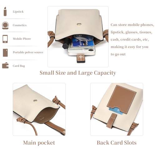 SENDEFN Leather Small Crossbody Bags for Women Phone Purse Minimalism Cell Phone Bag with Card Slot2