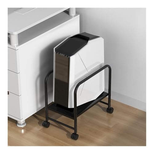 Soporte para torre de computadora CPU, carrito móvil ajustable con 4 ruedas con freno, ajustable para la mayoría de cajas de PC para gamers miniatura 6